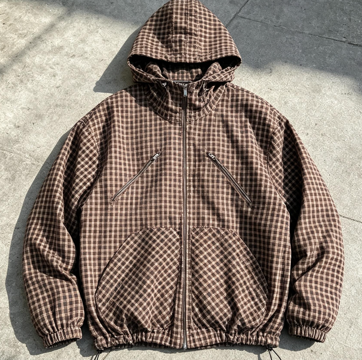 Plaid Zip-Up Everyday Outerwear
